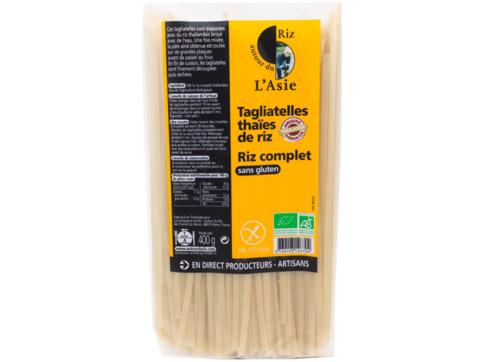 Tagliatelles Thaïes de Riz Complet Bio 400g