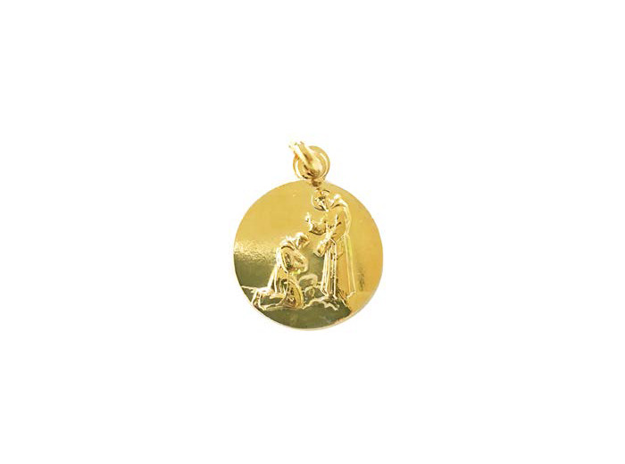 Médaille 17mm en PLAQUE-OR - ST FRANCOIS