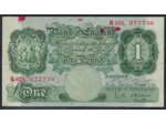 GRANDE BRETAGNE 1 POUND (1948-60) SERIE B22L TTB