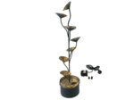 Grande fontaine à feuilles fer 32x32x124cm