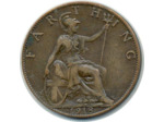 GRANDE BRETAGNE 1 FARTHING 1918 GEORGES V TTB (W808.1)