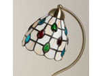 Lampe vitrail Blossom à poser en verre et métal 33x16cm
