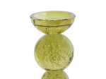 Grand bougeoir bulle Itinga vert olive 10x10x34cm
