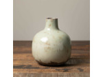 Vase Soliflore céramique vert de gris 16x14cm