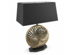 Lampe coquillage noir dorée 41x45x65xm