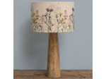 Lampe à Poser Fleurs Brodées Wildflower Bois de Manguier 54x28cm