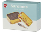 Set de 6 Pics apéritif en forme d'arête de poisson dans une boîte à sardines