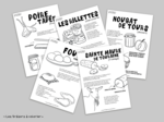 La Gastronomie de Touraine | 5 fiches de coloriage – Les trésors à colorier | Des recettes de Tours | Papier aquarelle | Formats A4, A5, A6 | - copie