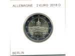 ALLEMAGNE 2018 D  2 EURO COMMEMORATIVE BERLIN SUP