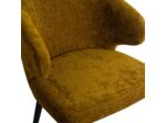 Chaise couleur moutarde effet velours 57x50x80cm.