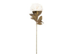 Fleur Artificielle Pivoine en Polyester Blanche Haute Tige 70cm