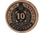 53 MAYENNE - VILLE DE MAYENNE 10 CENTIMES 1917-1920 MONNAIE EN CARTON SUP n2