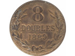 GUERNESEY 8 DOUBLES 1889 H TTB+