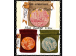 Badge tissu toile de jouy motif Indien