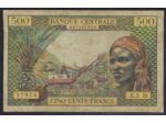 AFRIQUE EQUATORIALE (B.C.E.A.E.) 500 FRANCS (1963) X.3 D TB+