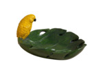 Vide poche Feuille Perroquet Jaune Céramique 16x8x12cm