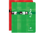 CAHIER musique & chant 8 Portées Grands Carreaux -17x22 - 56 Pages - Couleurs Assorties