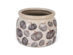 Pot de Fleurs céramique Citrouille gris 20x15cm