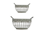 Ensemble 2 paniers fer 46x29x26cm