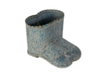 Vase boots fer patiné  20x17x16cm