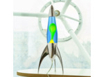Lampe à lave fusée Telstar Rocket Argent