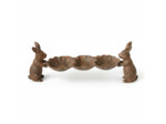 Mangeoire fonte coquilles support lapin 41x11x15cm