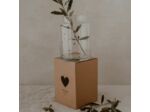 Vase en verre pois noirs  - Euleunschnnit