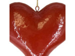 Suspension déco grand cœur rouge 30x8x30cm