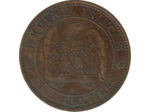 FRANCE 2 CENTIMES NAPOLEON III 1861 A (Paris) buste sur 1 TTB