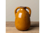 Vase à deux anses marron glacé céramique 12x9cm