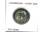 LUXEMBOURG 2020 2 EURO Commemorative DUC HENRI SUP