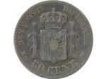 ESPAGNE 50 CENTIMOS 1880 MSM TB