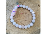 Bracelet en Quartz rose facettée Q+++