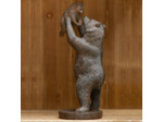 Statuette Ours et bébé résine patinée 15x32cm