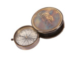 Boussole vintage pliable laiton 1x7x7cm