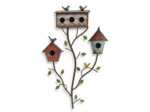 Nichoir oiseaux multicolore fer 49x15x144cm
