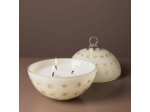 Bougie Boule étoilée 3 Mèches Verre 12cm