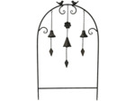Treillage Jardin Clochettes et Oiseaux en Fer Marron 50x7x84 cm