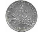 FRANCE 2 FRANCS SEMEUSE 1912 SUP-