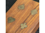 Boîte 2 Jeux de Cartes et Dés Bois 4x12x18cm