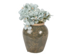 Vase céramique vert brun 13x15x15cm