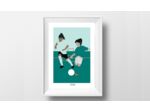 Affiche football "Les deux footballeuses"