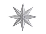 Étoile murale argentée 23x3x23cm