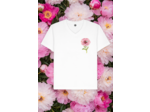 T-shirt col V flower bee