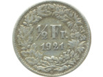 SUISSE 1/2 FRANC 1921 B TTB N2