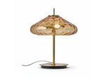 Lampe à Poser Led Cyrus Verre ambré métal 40x40x53cm