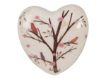Coeur décoratif branches beige marron 12x12x14cm