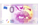 INDONESIE 2019-3 SUMATRAN RHINOCEROS BILLET SOUVENIR 0 EURO NEUF