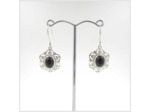 Boucles Onyx en argent massif