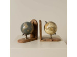Serre-livres Mappemondes bois Manguier 42x13x21cm